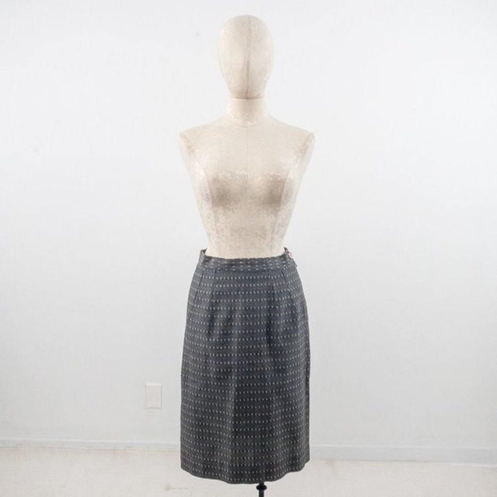 Vintage 40s S 2 Piece Skirt Set Blazer Suit Gray - Picture 8 of 13